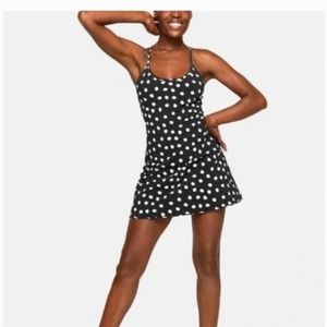 Outdoor Voices The Exercise Dress Black Polka Dots Size M